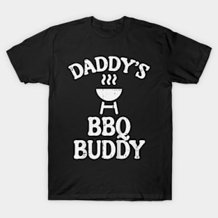 Daddys Bbq Buddy Cute Barbecue Family Match Boys Girls Kids T-Shirt